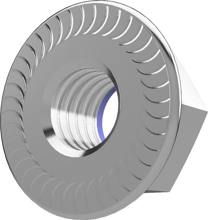 Image du produit Offgridtec Écrou de bride autobloquant avec denture de blocage DIN6926 A2 V2A acier inoxydable 25 pcs. M4 (M4, M5, M6, M8, M12, M3, M10)