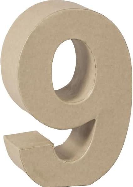 Produktbild Knorr Prandell Pappmache 3D 17,5x12x5,5cm '9' natur