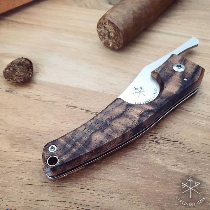 Image du produit Les Fines Lames Couteau à cigare Le Petit Gunstock Walnut Burl (1 x)