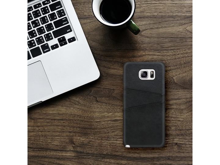Actual product image Screenguard Samsung Galaxy S6 Edge CardCaddy Leather Backcase with Card Pockets (Samsung Galaxy S6 Edge)