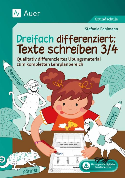 Image du produit Dreifach differenziert: Texte schreiben 3/4 (Allemand, Stefanie Pohlmann, 2024)