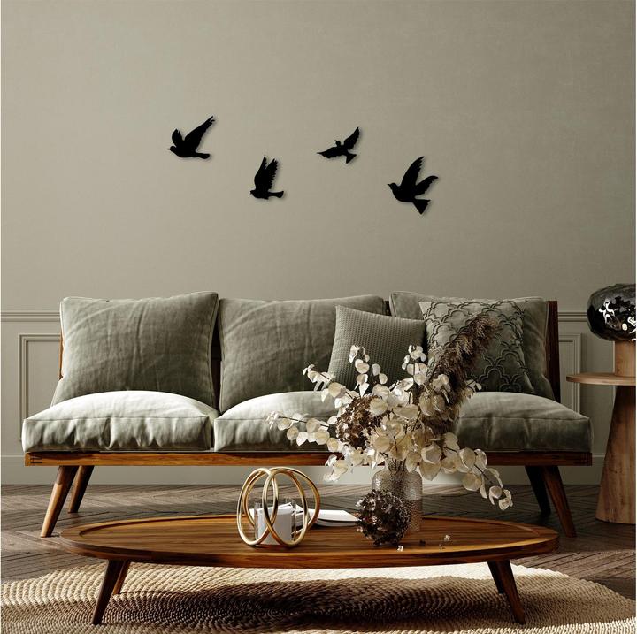 Produktbild Wallxpert Wanddekoration Vögel 4-teilig (4 x 35 x 36.5 cm)