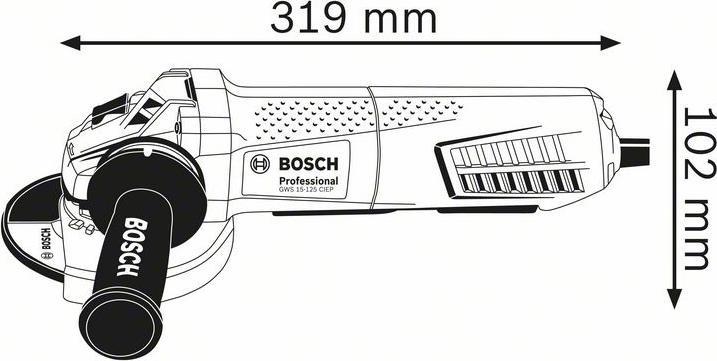 Actual product image Bosch Professional Gws 15-125 Ciep (125 mm)