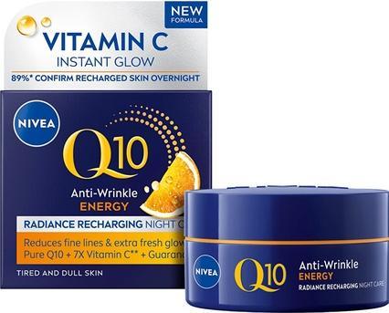 Produktbild NIVEA Energizing Night Cream Against Wrinkles Q10 Energy Cream 50 Ml (50 ml, Nachtcreme)