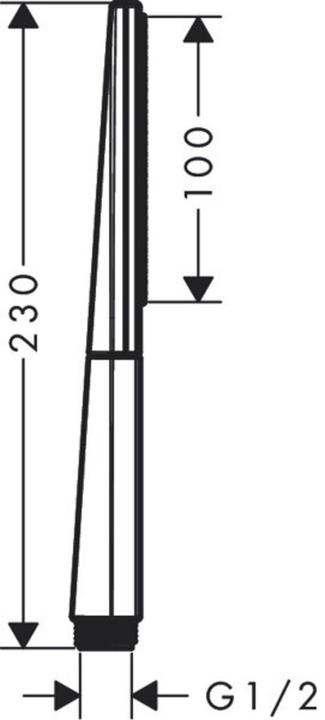 Produktbild hansgrohe Rainfinity Stabhandbrause 100 (1 Strahlarten, 13.80 l/min)