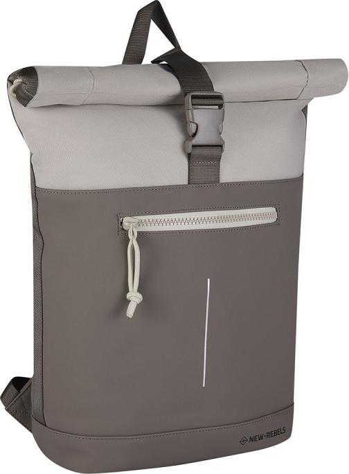 Actual product image New Rebels Backham Rolltop Backpack 16L Taupe Beige (16 l)