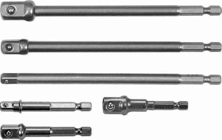 Produktbild Yato YT-04629 Sechskant-Steckschlüssel-Adapter-Set, 6-teilig, 1/2 Zoll, 3/8 Zoll, 1/4 Zoll, 50 und 1
