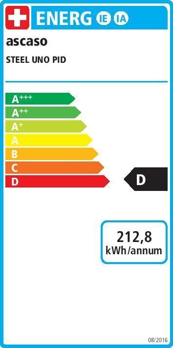 Etichetta energetica Ascaso Steel Uno PID