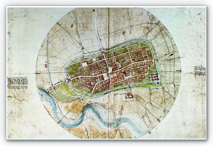 Produktbild Trenddeko Da Vinci - Stadtplan von Imola (30 x 20 cm)