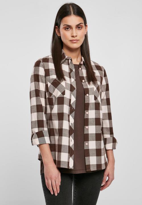 Actual product image Urban Classics Ladies Turnup Checked Flannel Shirt - 1180 (4XL)