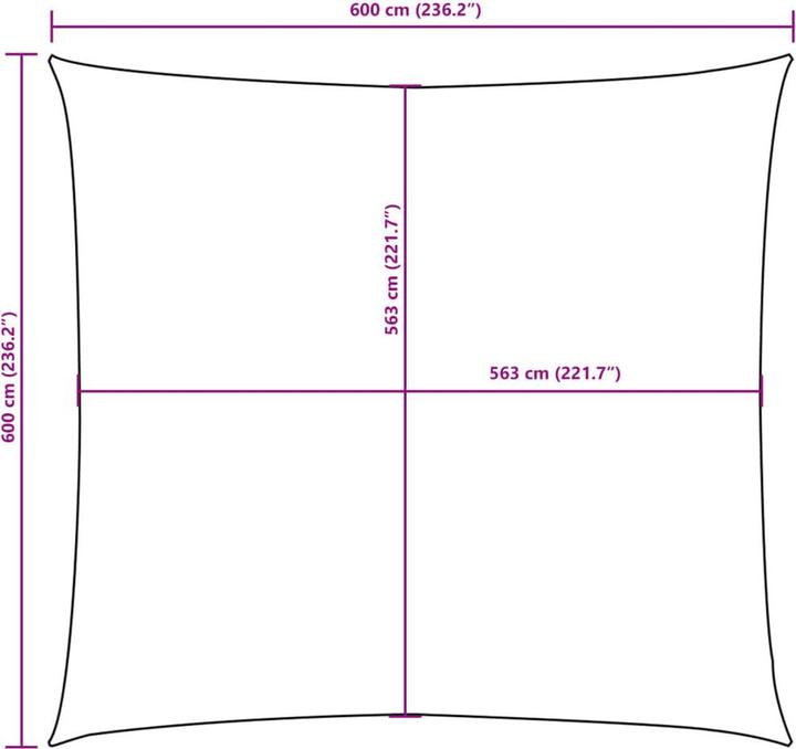 Produktbild VidaXL Sonnensegel (600 x 600 cm)