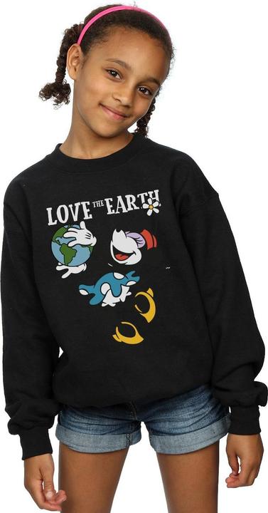 Actual product image Disney Girls Mickey Mouse Love The Earth Sweatshirt (140, 146)