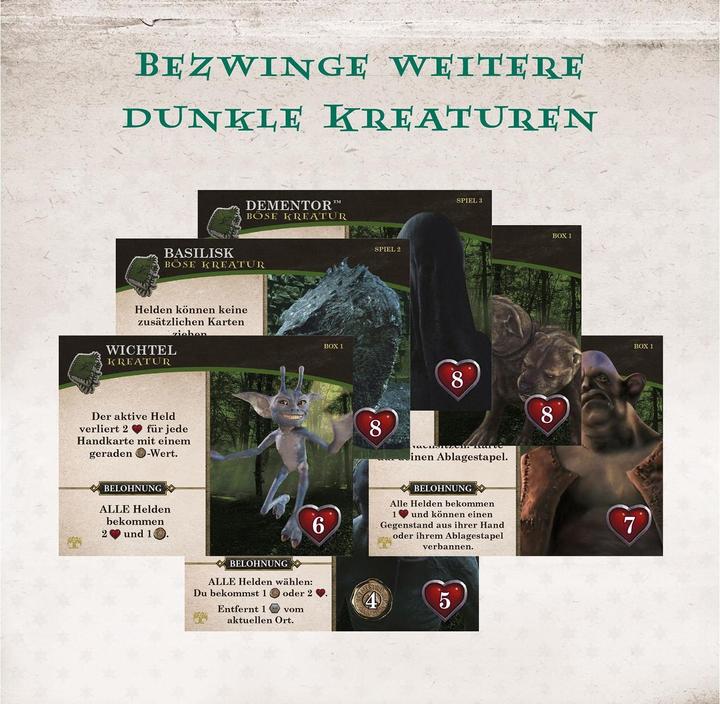 Actual product image Kosmos Harry Potter - Battle for Hogwarts - The Monster Box of Monsters - Expansion (German)