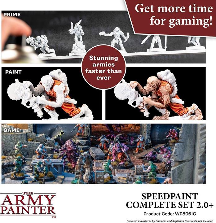 Image du produit The Army Painter Kit complet Speedpaint 2.0 (Pink, Rouge, Bronze, Argent, Bleu, Marron, Noir, Jaune, Or, Violet, Substance : liquide, Gris, Vert, 1620 ml)