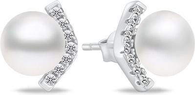 Image du produit Brilio Silver - Boucles d'oreilles élégantes en argent avec perles EA909W