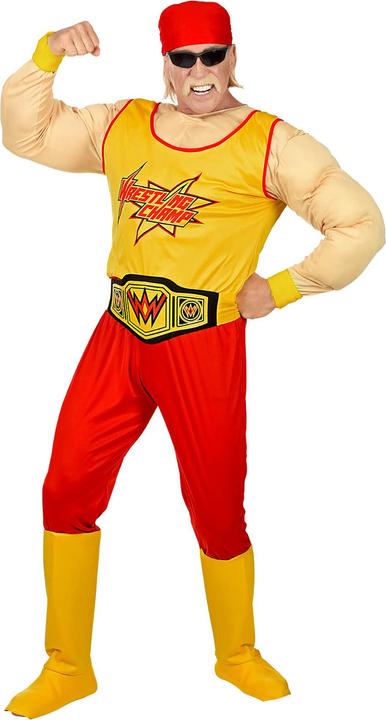 Actual product image Widmann WRESTLING CHAMP (muscle shirt, trousers, belt, boot covers, bandana), L (L)