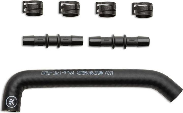 Produktbild EKWB EK-Pro Tubing 17/10mm, Reinforced, EPDM, Preformed 45&deg /90&deg - schwarz (1 m, Kunststoff)