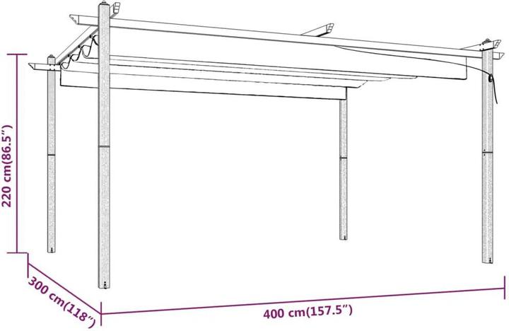 Actual product image VidaXL Vassily (300 cm, 400 cm)