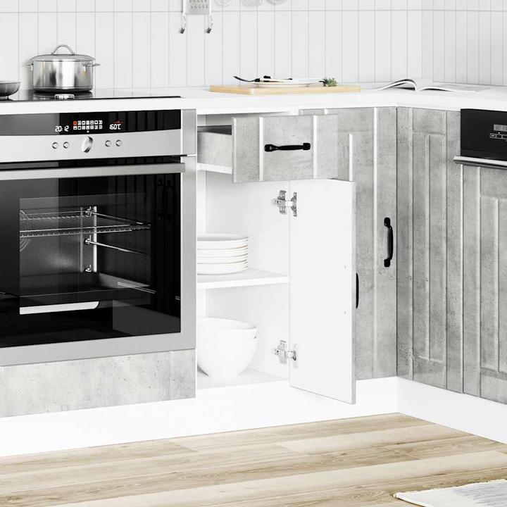 Actual product image VidaXL Kitchen base unit Lucca Concrete grey Wood-based sink base unit (30 x 46 x 81.5 cm)