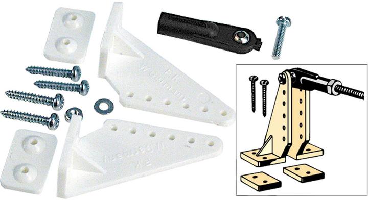 Actual product image Kavan double rudder horn with ball joint m3 1 set