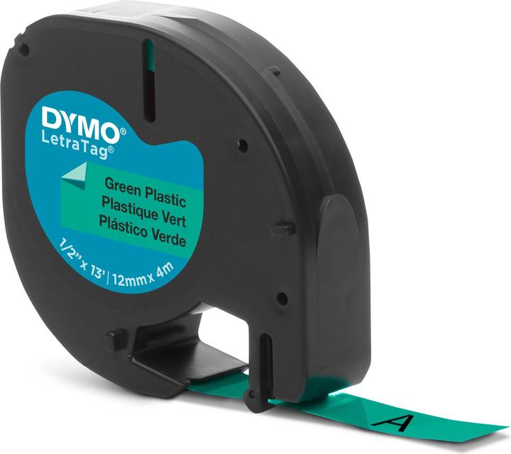 Produktbild Dymo Plastikband Schwarz auf Grün (1.20 cm, Grün, Schwarz)