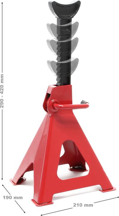 Image du produit Wiltec Chandelles de levage Réglable en hauteur en Kit Charge de 3000 kg chaque