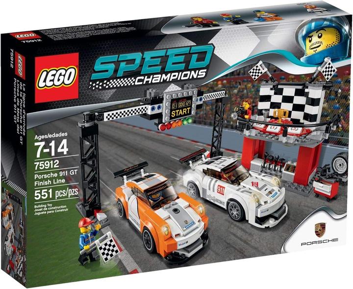 Actual product image LEGO Porsche 911 GT finish line (75912, LEGO Speed Champions)