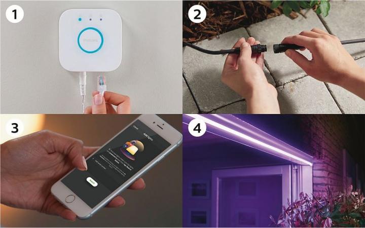 Produktbild Philips Hue Outdoor Lightstrip 5m DE-Stecker (Mehrfarbig, 500 cm, Outdoor)