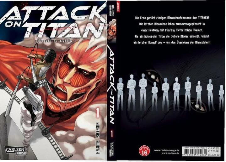 Produktbild Attack on Titan, Band 1 (Deutsch, Hajime Isayama, 2014)