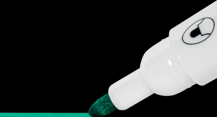 Actual product image Nobo Glide Whiteboard Pen (Green, 2 mm, 10 x)