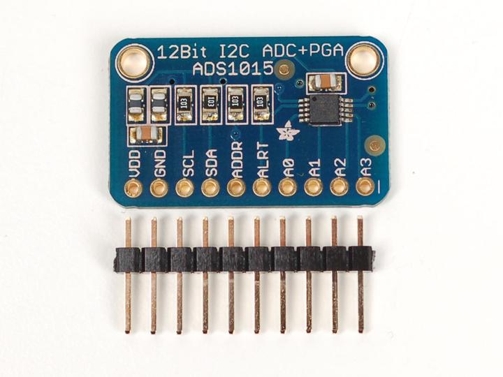 Actual product image Adafruit ADS1015 12-Bit ADC 4 Ch. w/Gain Amplifier (Add-on)