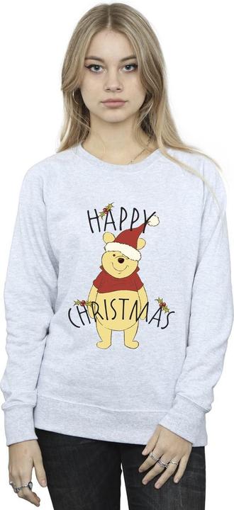 Produktbild Disney Winnie The Pooh Happy Christmas Holly Sweatshirt (M)