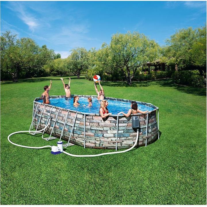 Image du produit Bestway Pool Power Steel Comfort Jet Series Set 610 (610 x 366 x 122 cm)