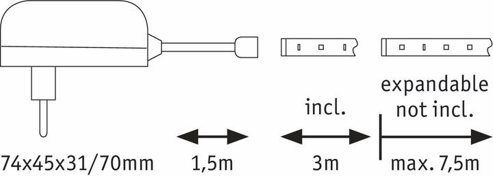 Immagine prodotto Paulmann Your LED Start (Bianco freddo, 300 cm, Interno)