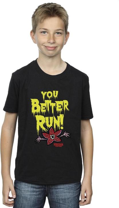 Immagine prodotto Netflix Stranger Things You Better Run Maglietta Ragazzi (140, 146)