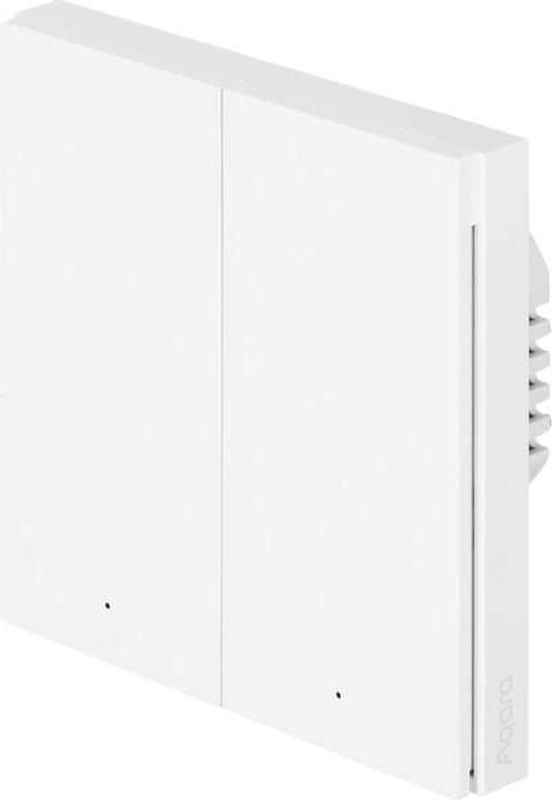Actual product image Xiaomi Smart Wall Switch H1 White With Neutral, Double Rocker (Zigbee)