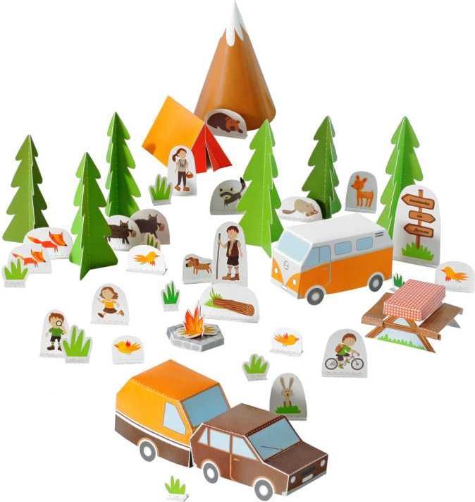 Produktbild Pukaca Papierspielzeugset. Camping Dorf (Deutsch)