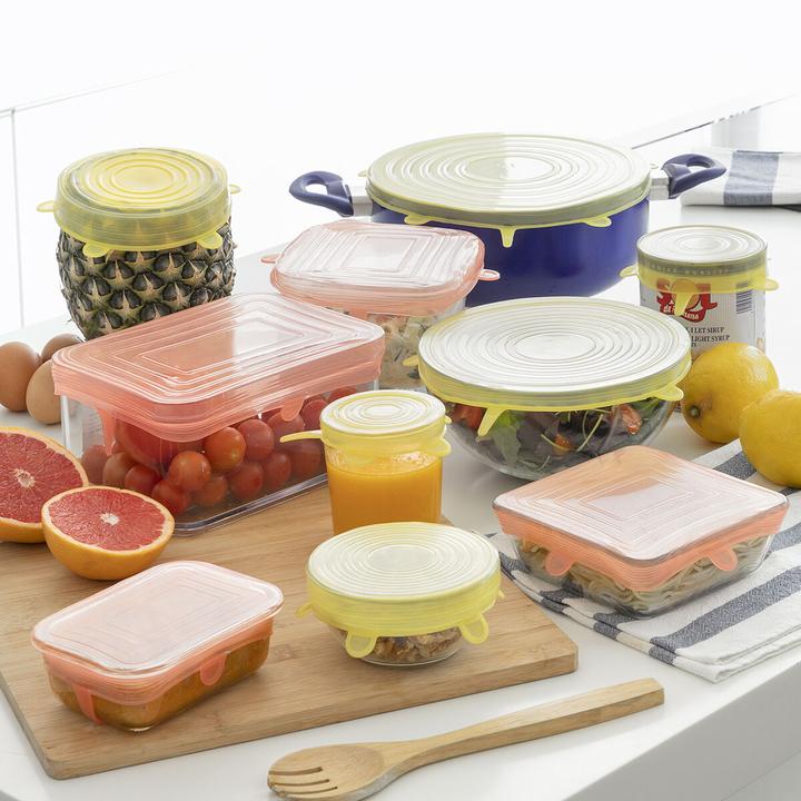 Produktbild InnovaGoods Set mit wiederverwendbaren Lebensmittelhüllen - 10 Stück (1 x)