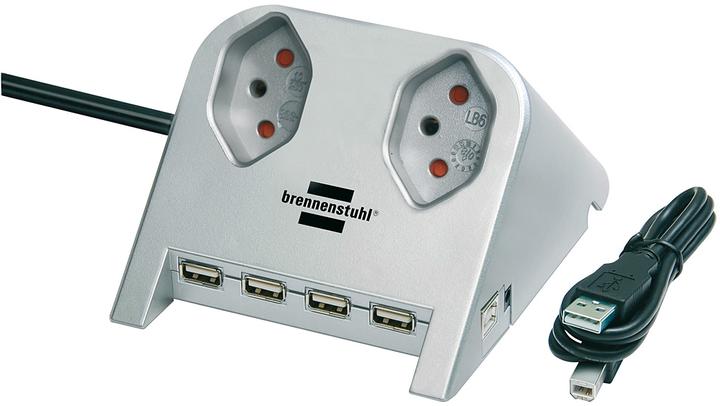 Produktbild Brennenstuhl Desktop-Power-Plus mit USB-2.0-Hub (6 x, Typ 13, USB-A, 1.80 m)