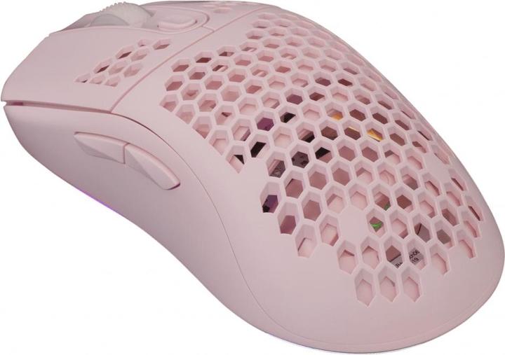 Actual product image White Shark Extremely light gaming mouse Galahad Pink, 72g (Cable)