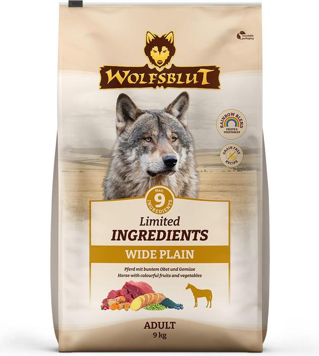 Immagine prodotto Wolfsblut Ingredienti limitati Adult Wide Plain per cani 9 kg (Adulto, 1 pz., 9000 g)