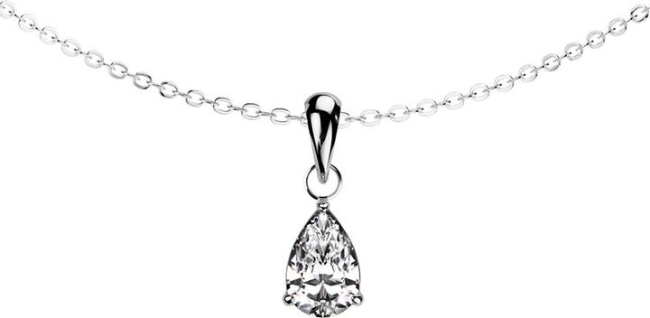 Produktbild Star Piercing Kette silber Anhänger Tropfen Kristall silber (ohne Messing, Chirurgenstahl 316L)
