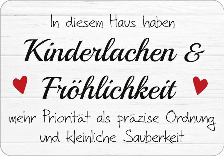 Blechschild Kinderlachen (16.5 x 11.5 cm)