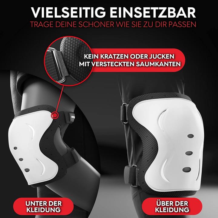 Actual product image Skatewiz Skate Protektoren Set (L, Elbow protectors, Knee pad, Wrist protectors, 6 pieces)