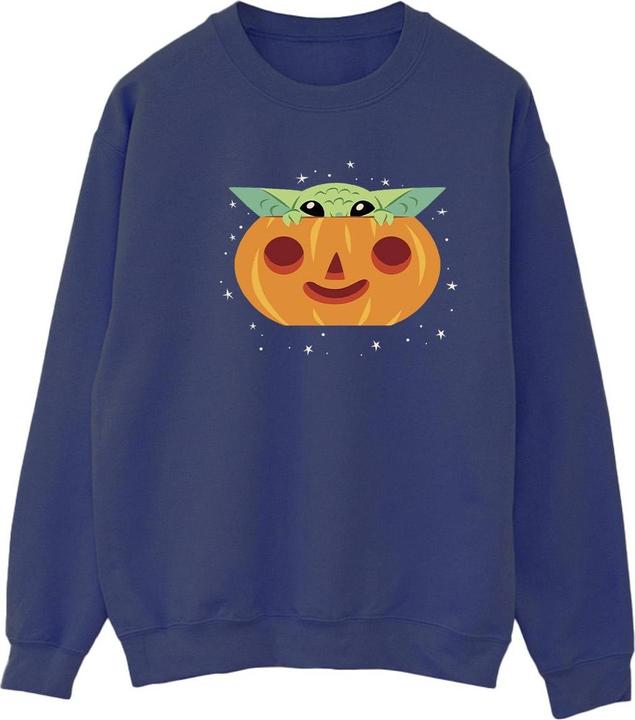 Actual product image Star Wars Womens/Ladies The Mandalorian Grogu Pumpkin Sweatshirt (XXL)