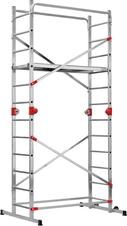 Image du produit Hailo G60, échafaudage multifonctionnel en aluminium, 2 x 12 (Échelle multifonction, 136 cm)