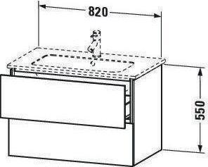 Image du produit Duravit Meuble sous-vasque L-CUBE 820x481x550mm blanc mat (48 x 48 x 55 cm)