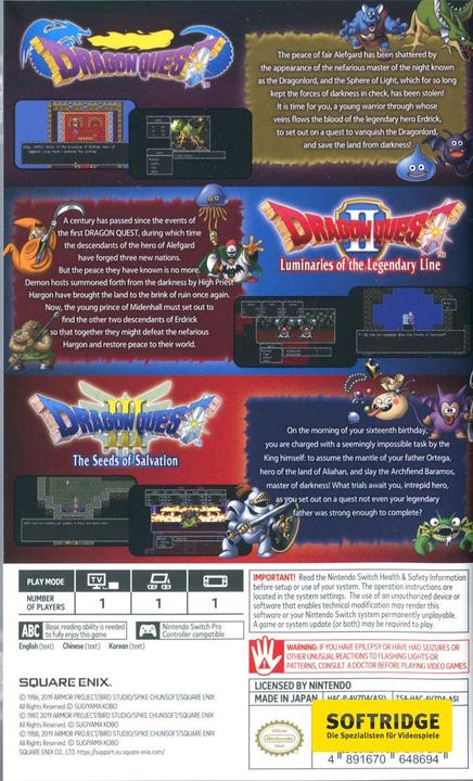 Image du produit Square Enix Collection Dragon Quest 1+2+3 (Switch, Switch Lite, Switch OLED, EN)