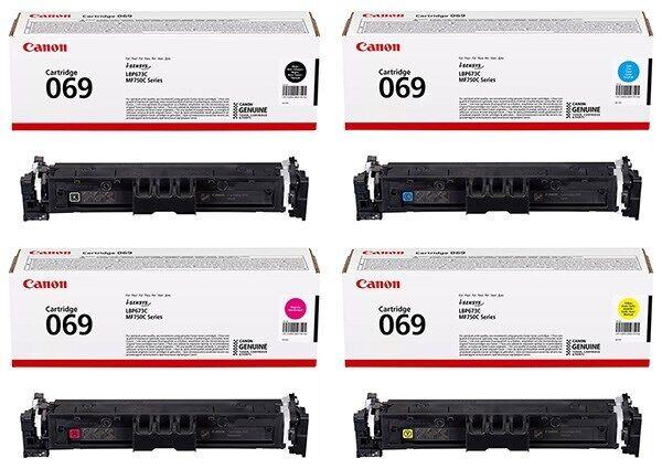 Actual product image Canon 4x Original Toner 069 i-SENSYS LBP 673 Cdw MF 752 Cdw MF 754 Cdw Set