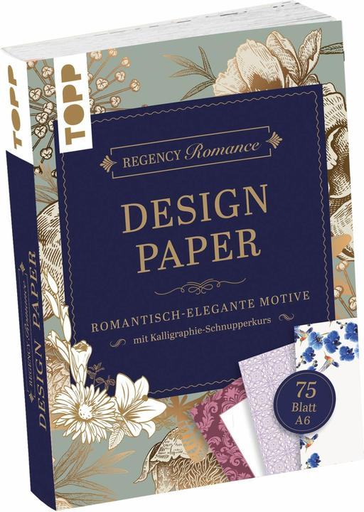 Actual product image Riemer:Regency Romance Design Paper Blo (A6, Checked, Hardcover)